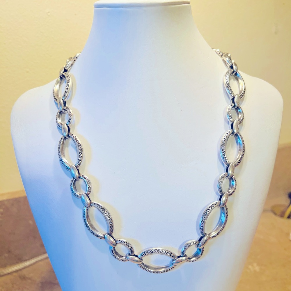 Brighton bold link chain necklace. Like new.